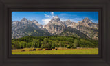 Panorama of Grand Teton Mountain Range, Wyoming