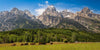 Panorama of Grand Teton Mountain Range, Wyoming