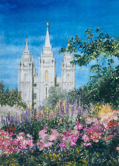 Salt Lake Temple in Summer