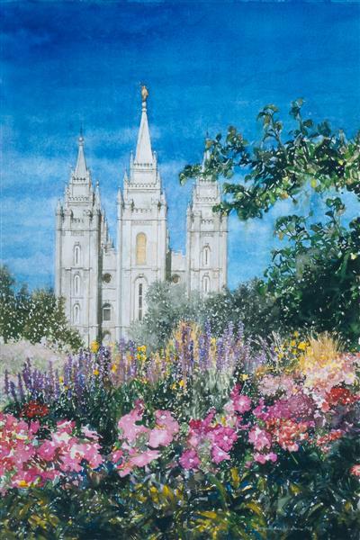 Salt Lake Temple in Summer