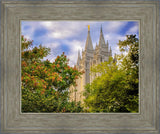 Salt Lake City Temple Autumn Leaves