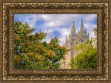 Salt Lake City Temple Autumn Leaves