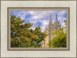 Salt Lake City Temple Autumn Leaves