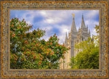 Salt Lake City Temple Autumn Leaves