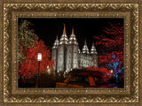 Salt Lake City Temple Lights Aglow