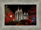 Salt Lake City Temple Lights Aglow