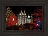 Salt Lake City Temple Lights Aglow