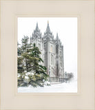 Salt Lake City Temple Evergreen Christmas