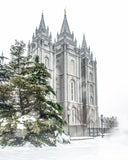 Salt Lake City Temple Evergreen Christmas