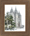 Salt Lake City Temple Evergreen Christmas