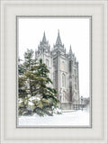 Salt Lake City Temple Evergreen Christmas