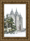 Salt Lake City Temple Evergreen Christmas