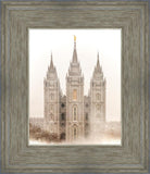 Salt Lake City Temple Quiet Misty Morning