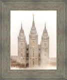 Salt Lake City Temple Quiet Misty Morning