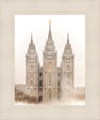 Salt Lake City Temple Quiet Misty Morning