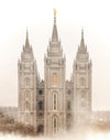 Salt Lake City Temple Quiet Misty Morning