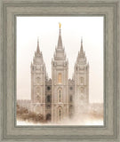 Salt Lake City Temple Quiet Misty Morning