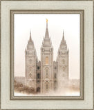 Salt Lake City Temple Quiet Misty Morning