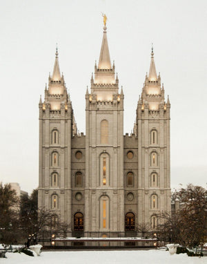 Salt Lake City Temple Warming Reflection