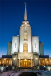 Rexburg Temple at Night