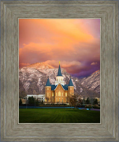 Provo City Center Temple - Colored Sky