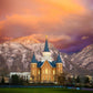 Provo City Center Temple - Colored Sky
