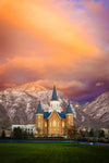 Provo City Center Temple - Colored Sky