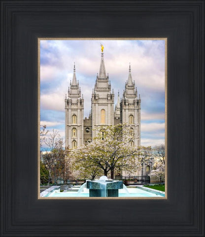 Salt Lake Temple Spring Fountain