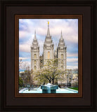 Salt Lake Temple Spring Fountain