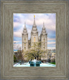 Salt Lake Temple Spring Fountain