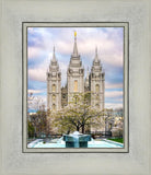 Salt Lake Temple Spring Fountain