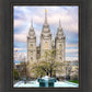 Salt Lake Temple Spring Fountain