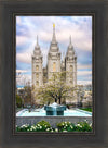 Salt Lake Temple Spring Fountain