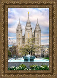 Salt Lake Temple Spring Fountain