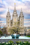 Salt Lake Temple Spring Fountain