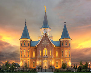 Provo City Center Temple Burning Sky