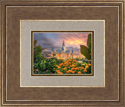 Provo City Center Temple Orange Flowers