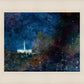 Provo Temple a Pillar of Fire by Night
