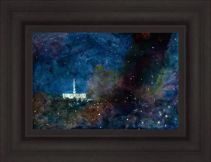 Provo Temple a Pillar of Fire by Night