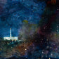 Provo Temple a Pillar of Fire by Night