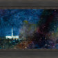 Provo Temple a Pillar of Fire by Night