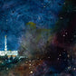 Provo Temple a Pillar of Fire by Night