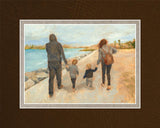 Family Walk On The Beach