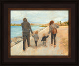 Family Walk On The Beach