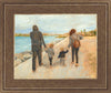 Family Walk On The Beach