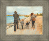 Family Walk On The Beach