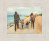 Family Walk On The Beach