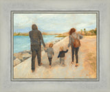 Family Walk On The Beach