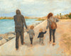 Family Walk On The Beach