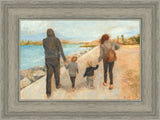 Family Walk On The Beach